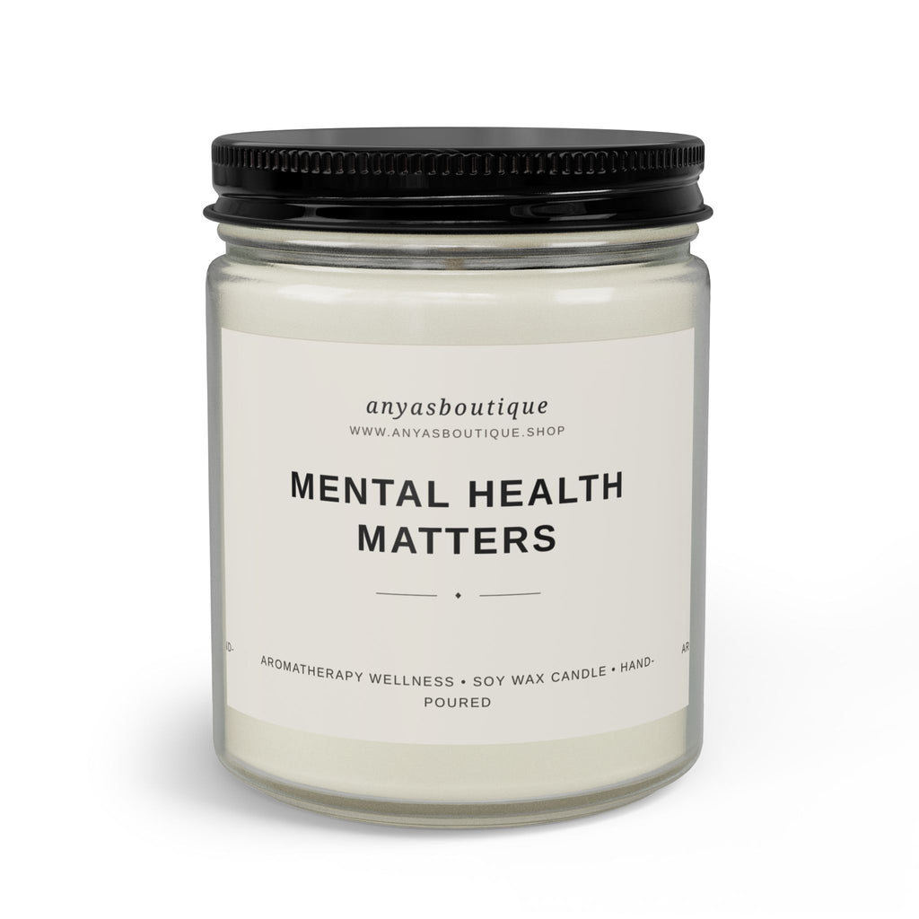 Mental Health Matters Candle Set — Soy Jar Candle with Matches & Wick Trimmer