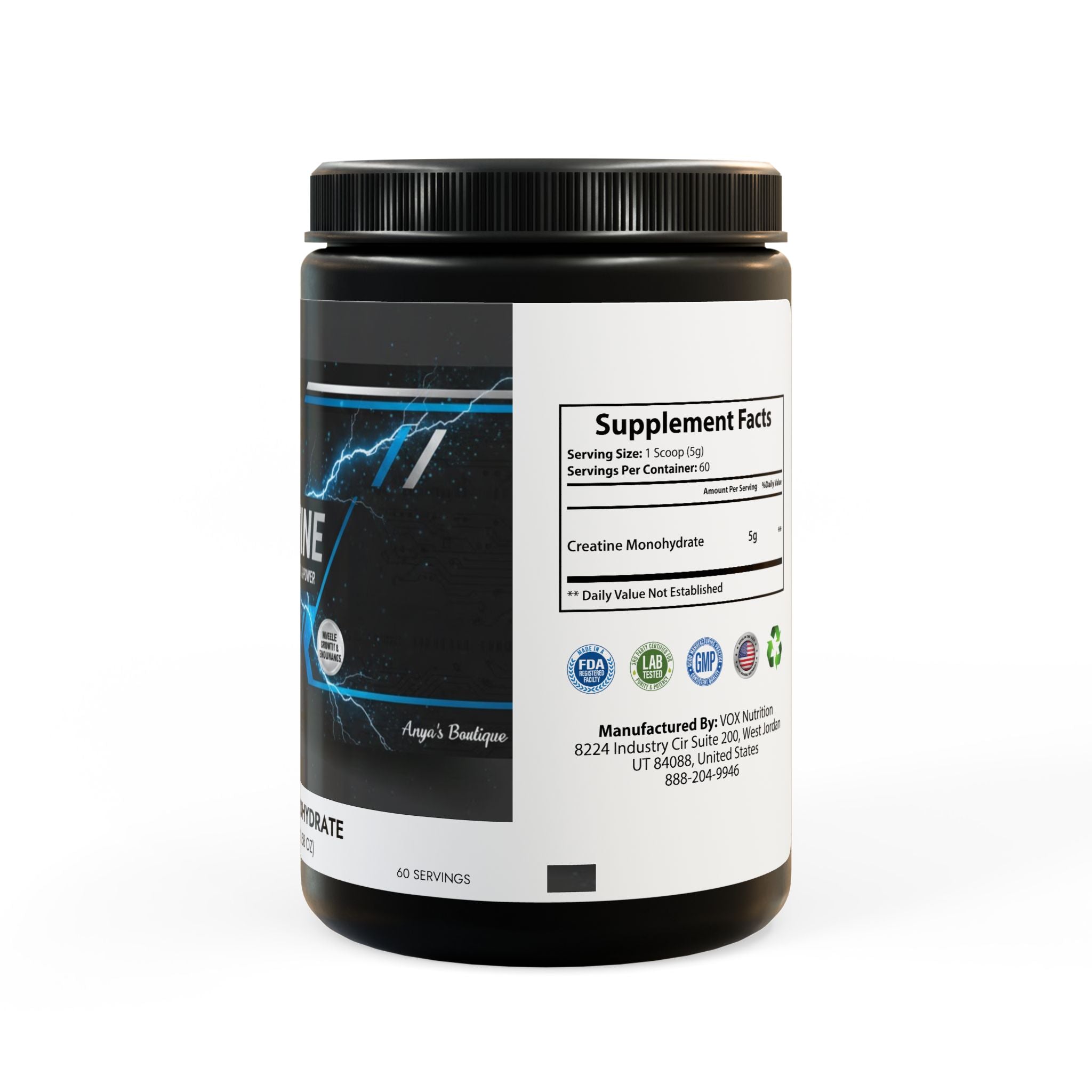 Creatine Monohydrate Supplement (300g, 10.58oz)