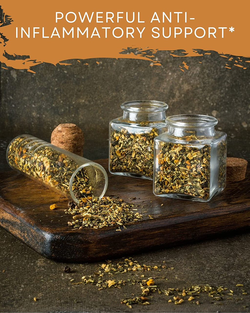 Anti-Inflammatory Loose Tea, Daily Comfort & Wellness Support - Ayurvedic Blend with Turmeric - Ginger & Cinnamon - Herbal & Caffeine-Free - Organic & Kosher