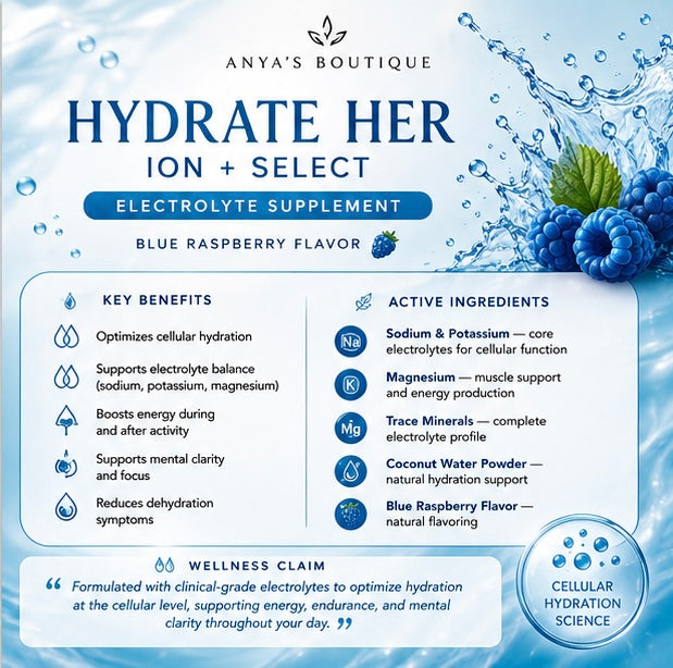 Hydrate Her ION + Select Electrolyte Supplement (225g, 7.9oz)