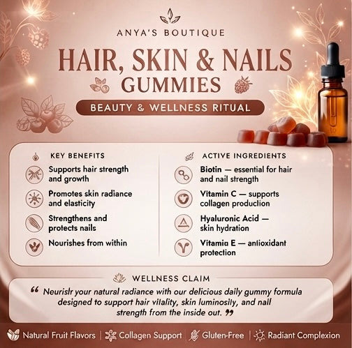 Hair, Skin & Nails Gummies: Supporting Your Daily Radiance
