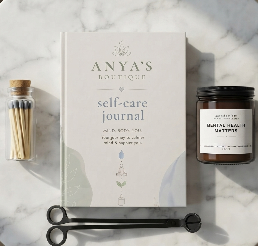 Self-Care Hardcover Journal — Mind, Body, You Guided Wellness Notebook
