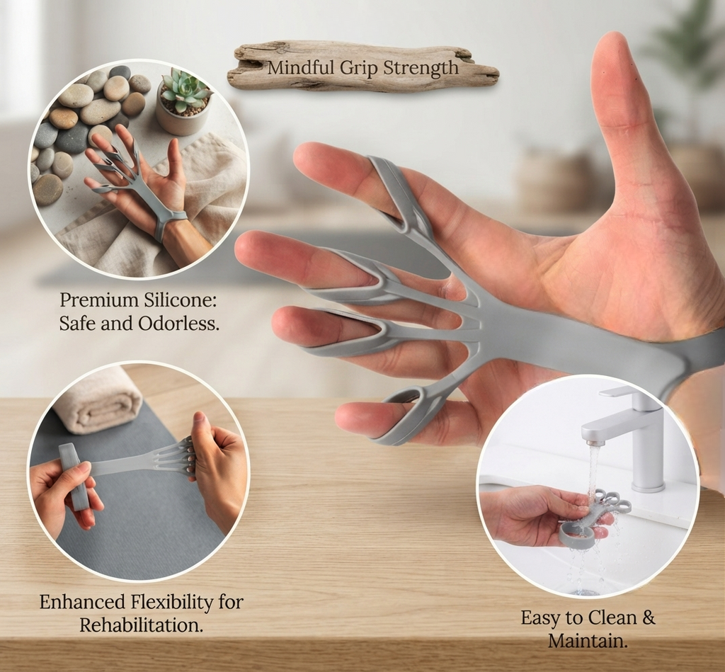 Silicone Finger Stretcher and Hand Grip Strength Trainer