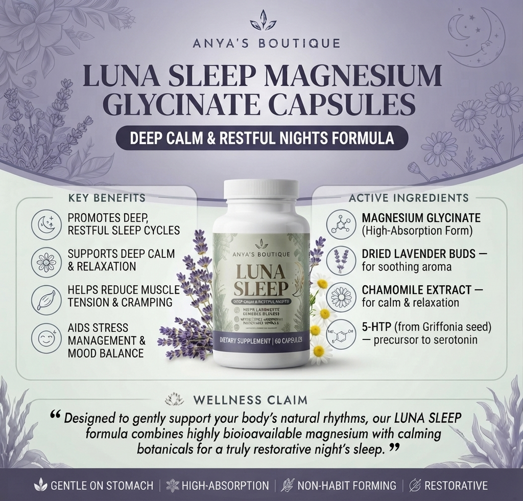 Magnesium Glycinate Supplement (60 Capsules)