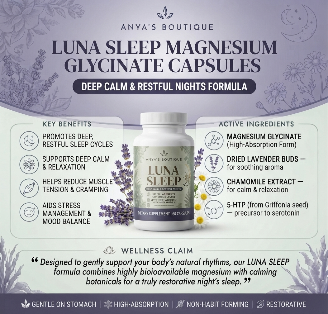 Magnesium Glycinate Supplement (60 Capsules)